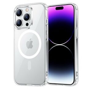 HETEX iPhone 14 Pro Max Silicone Phone Case,‎ Anti-Scratch, Magnetic, Clear